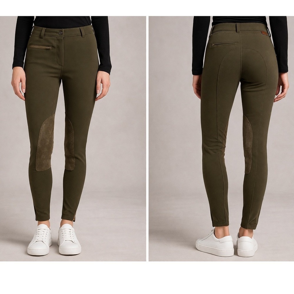 Jumpers Horse Line Riding Breeches Women 32 Olive Green Equestrian Preppy